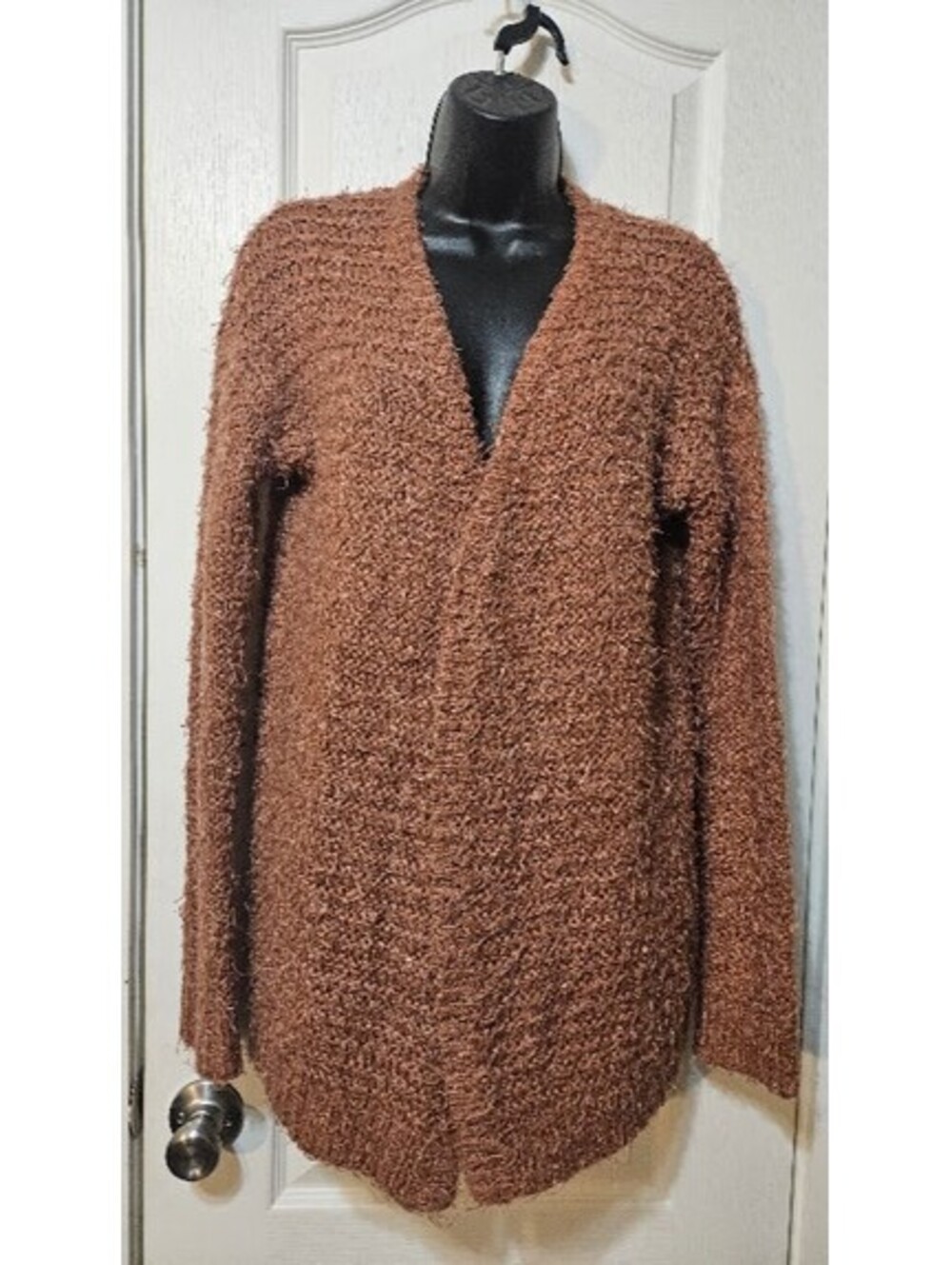 Forever 21 Textured Knit Sweater Medium Blush Cozy Fall Boho Chic